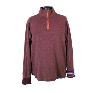 Robert Graham men's 1/4‎ zip mock neck knit pullover sweater XL